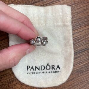 Pandora Triple Pearl Bloom Ring